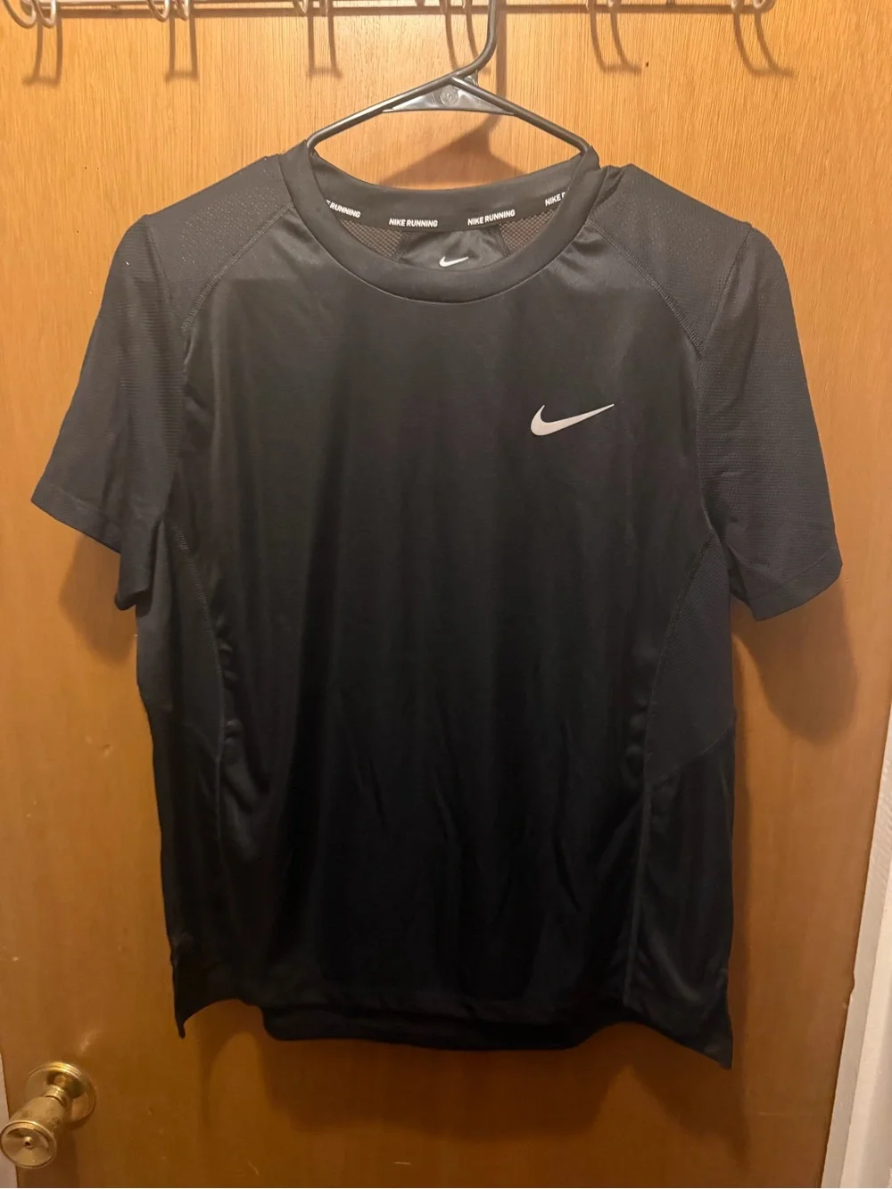 Nike Black Short-Sleeve Dri-FIT Athletic Tee with Swoosh